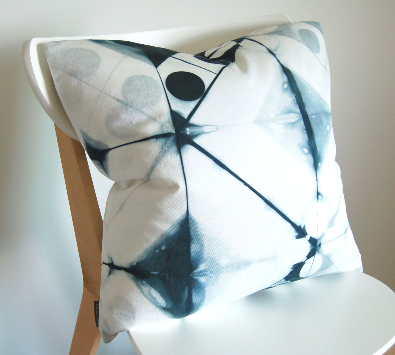 Tie Dye Shibori Pillow Cover 20x20 inches -  Peacock