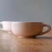 Vintage Creamy Pink Tea Cups - California Life by Laurel Pottery - Peach Blossom
