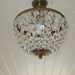A beautiful French crystal bag chandelier . Boudoir... Paris apartment