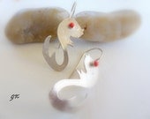 Dolphin earrings , Nautical Silver Earrings