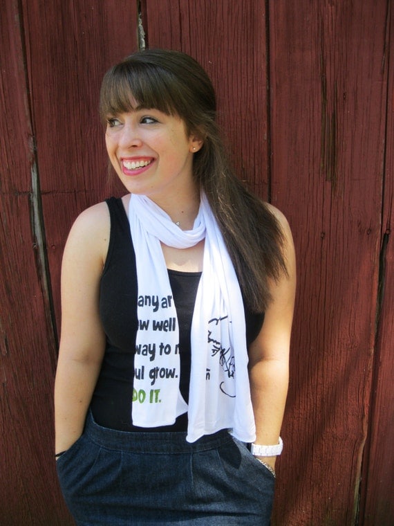 Hand Painted Scarf - Kurt Vonnegut