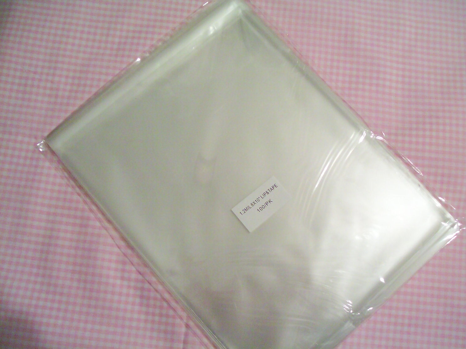 100  8 1/4" x 10 1/8" Clear Resealable Cello Bags Poly Bags Lip and Tape 21cm x 25.7cm