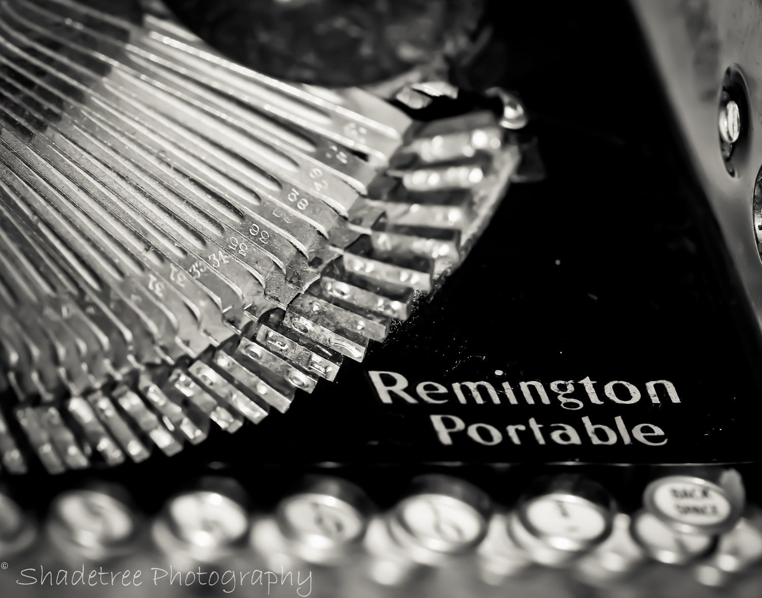 Vintage Typewriter Remington Antique Typewriter Black and White Rustic Office Decor Gift for Him, 11 x 14 Fine Art Print