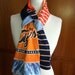 UPCYCLED t-shirt scarf... Detroit Tigers... orange white blue