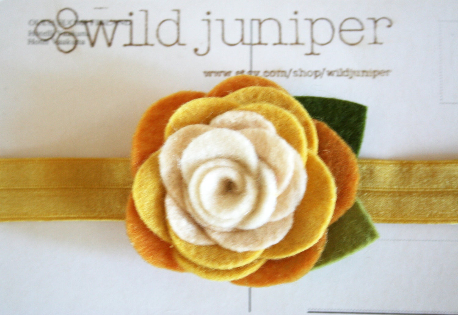 Memorial Day SALE Baby Girl Flower Headband - Baby Girl Headband - Baby Girl Hair Flower - Felt Flower Headband - Yellow Baby Headband