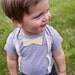 Baby Boy Clothes // Yellow Bow Tie and Ivory Suspenders // Laughing Man