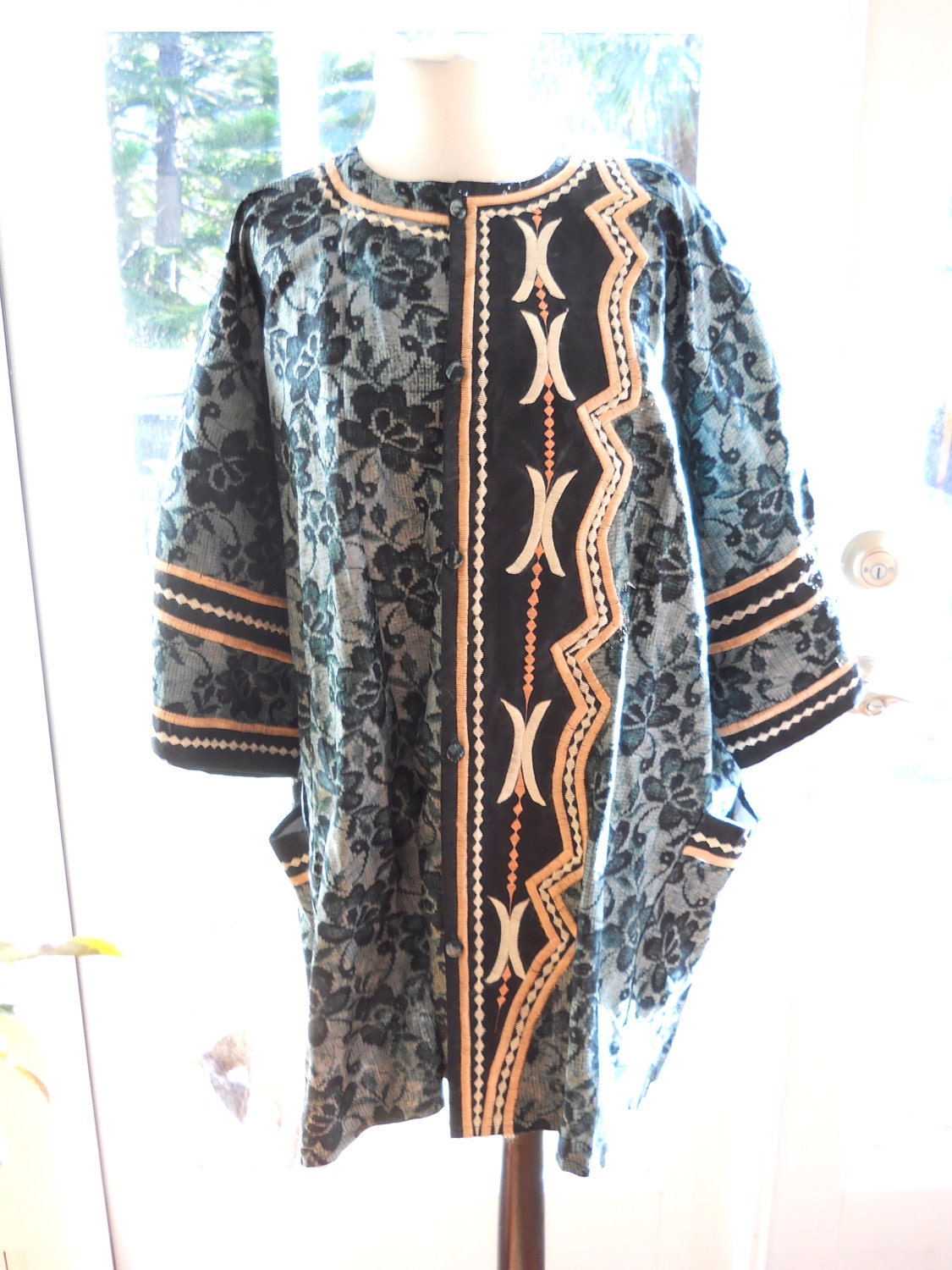 Vintage handmade designer Mexican jacket:  L