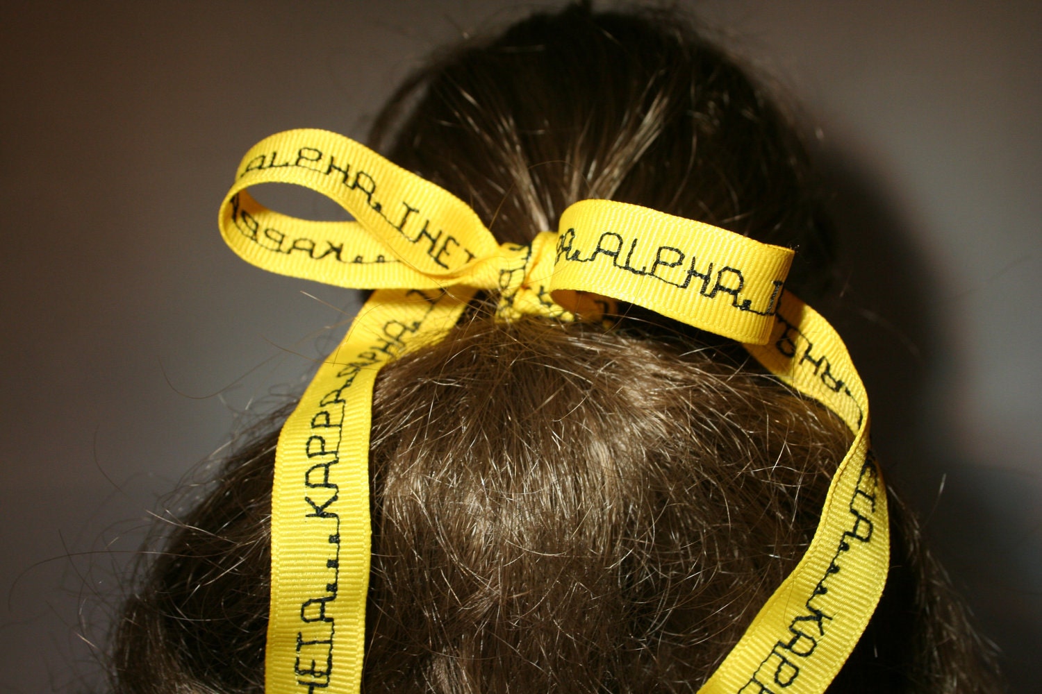 KAPPA ALPHA THETA yellow grosgrain ribbon