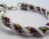 Ridged spiral kumihimo bracelet