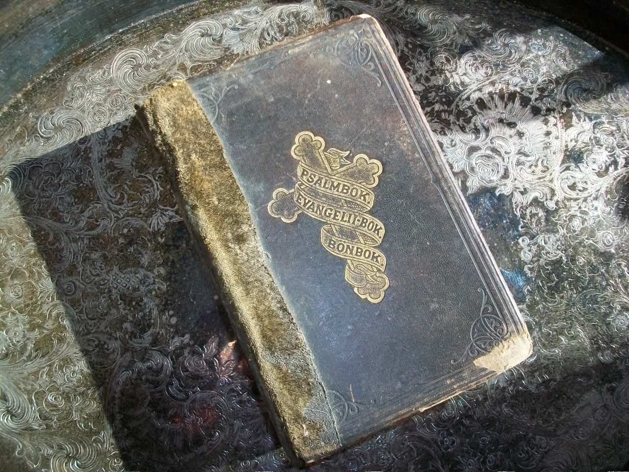 Antique Book 1879 Psalm Book Norwegian Psalmbok Evangelit Bok Bonbok - RedRiverAntiques
