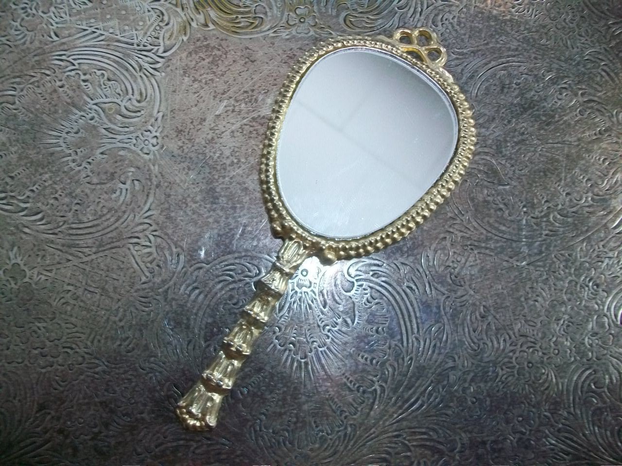 Vintage Small Hand Mirror by RedRiverAntiques on Etsy