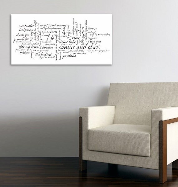 FRAMED Word Art Couple Personalized Gift by TheMemoryGallery