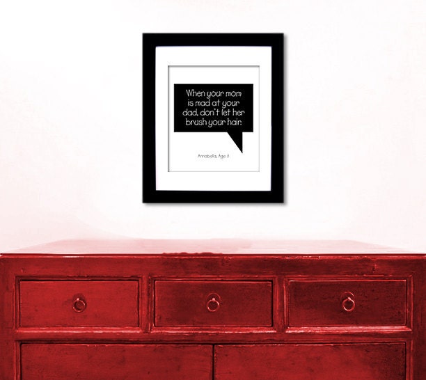 Personalized Children Quote Print. Kids Say the Funniest Things. YOUR Childrens Funny Quotes. Unframed Print 8x10 inches. YOUR Word Art