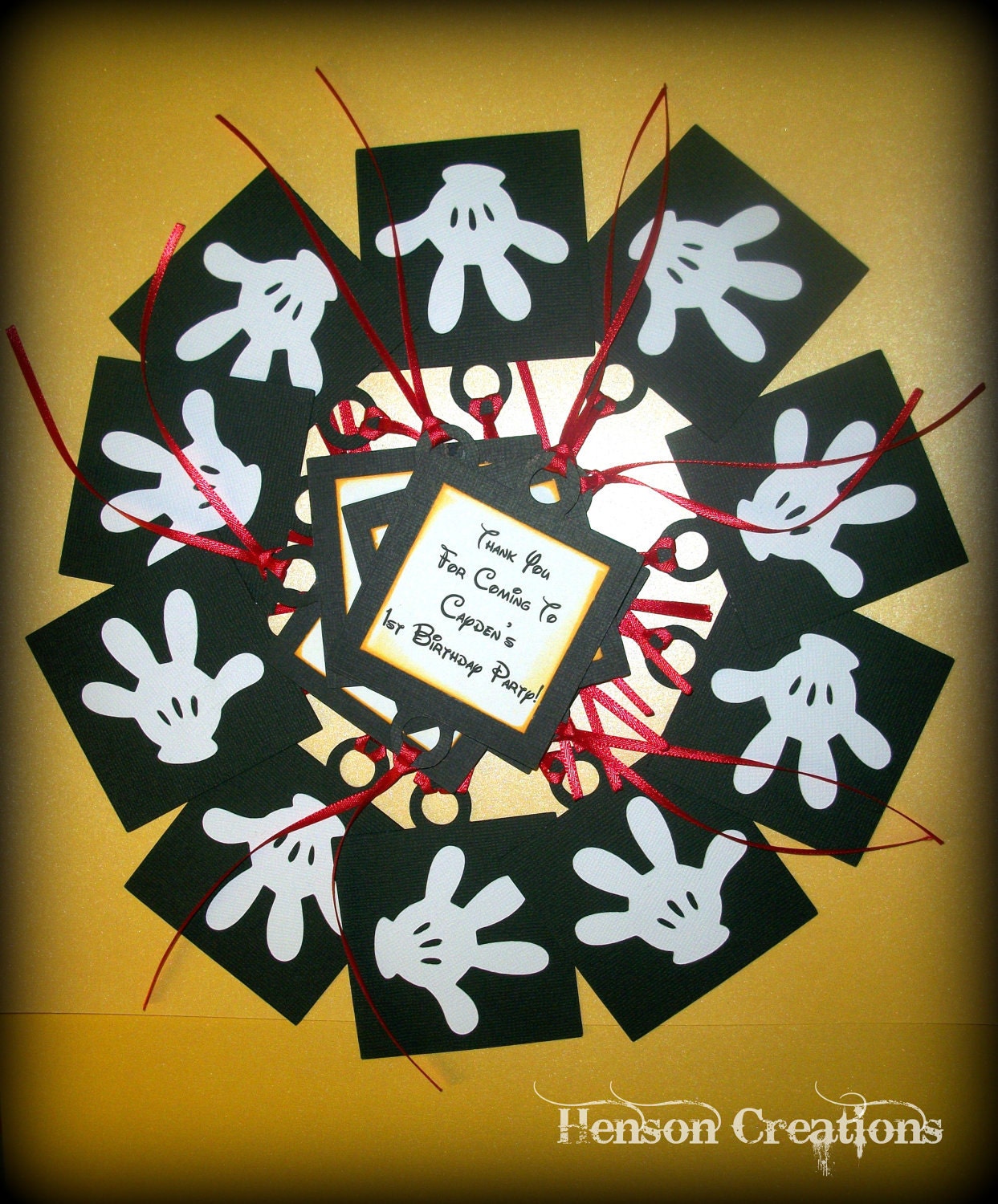 30 BLACK Disney Mickey Minnie Mouse Inspired Birthday Party Hats with Ears