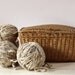 Lovely Vintage little French woven WORKBASKET