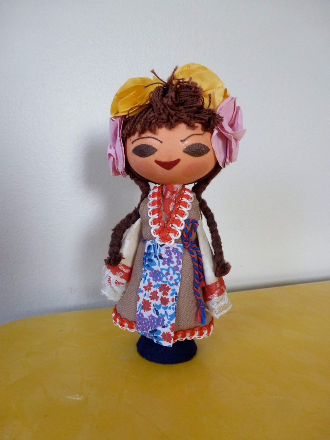 60's Russian Doll in Ethnic Folk Dress