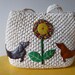 60's Novelty Purse Wiener Dog Woven Raffia Applique Handbag