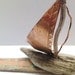 Samothraki - Driftwood Sailboat with sail from Copper- one of a kind -ready to ship