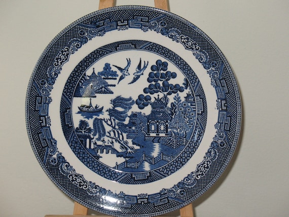 SALE blue plate - willow johnson bros england - SALE was 15.00