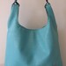 turquoise with petrol blue handle  grocery bag handbag, purse, shoulderbag, hobbo ,shopping bag, basket shopper