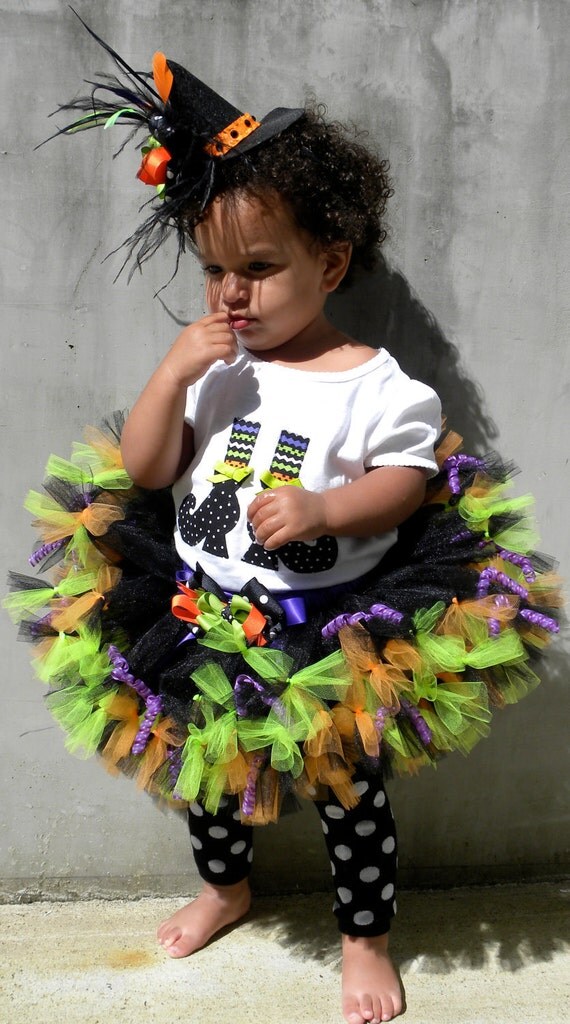 Petti Tutu Skirt - Witch Halloween Costume - Hocus Pocus - 3-4 Toddler Girl Il_570xn