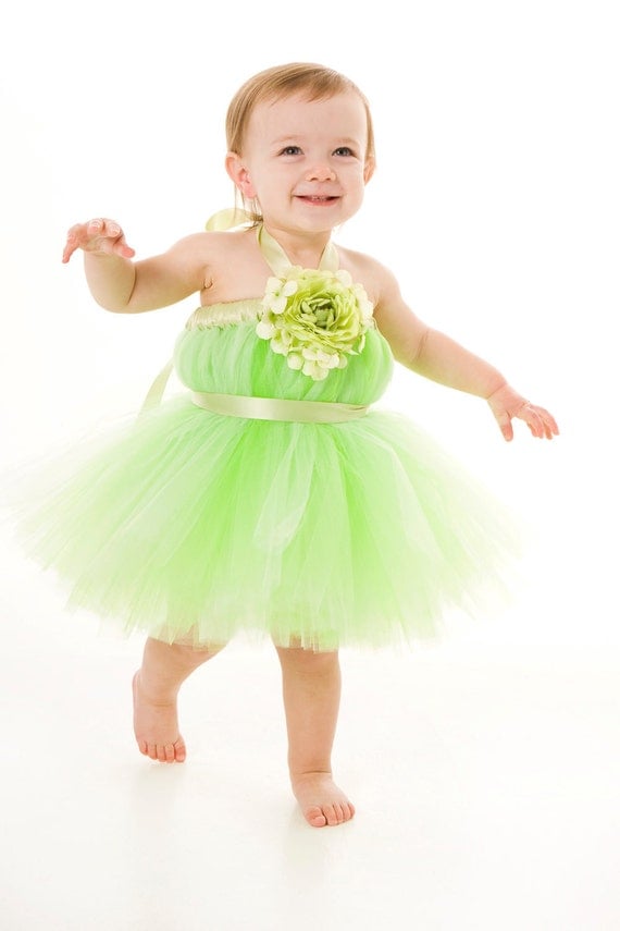 Flower Girl Tutu Dress - Mint Green - Key Lime Cutie - 3-4 Toddler Girl Il_570xn