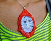 Original Art Princess Cameo Pendant Necklace