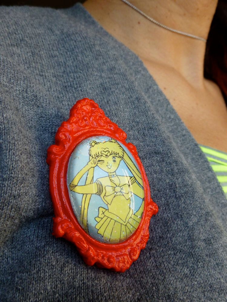 Sailor Moon Fan Art Cameo Brooch