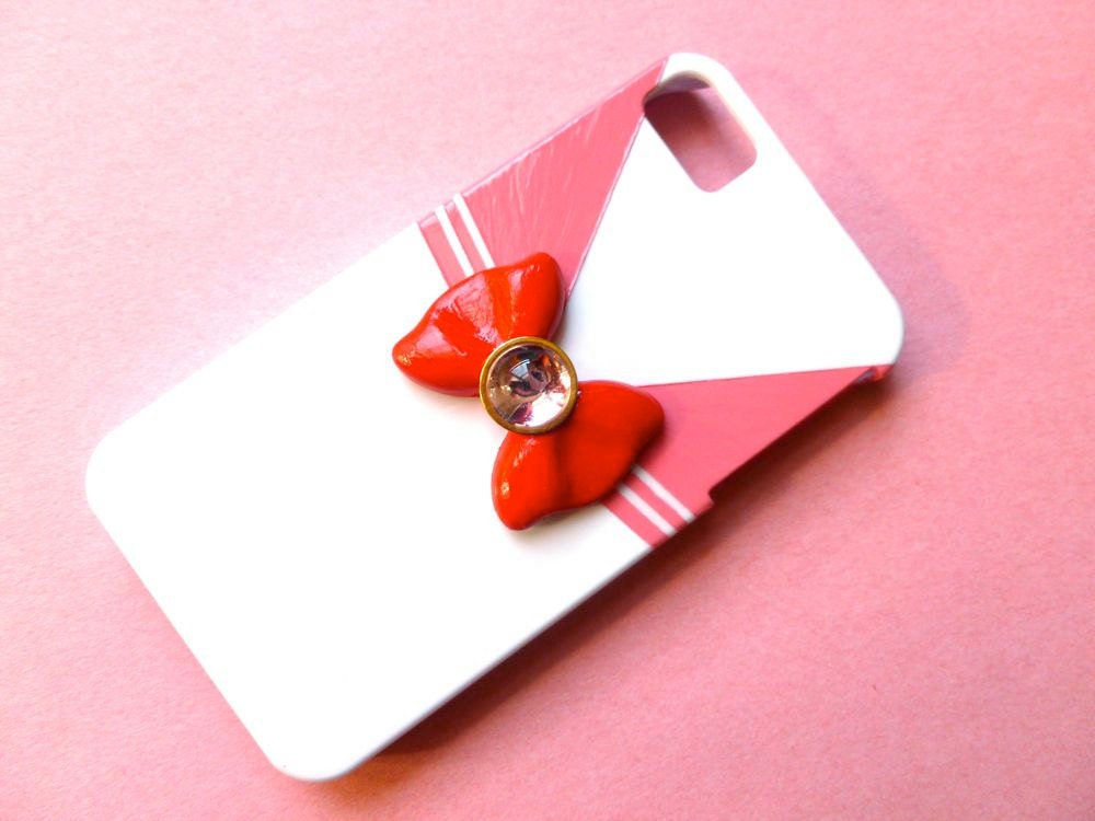Custom Sailor Chibi Moon Inspired iPhone 4, 4S, 5 phone case Hand Sculpted and Painted Sailor Outfit