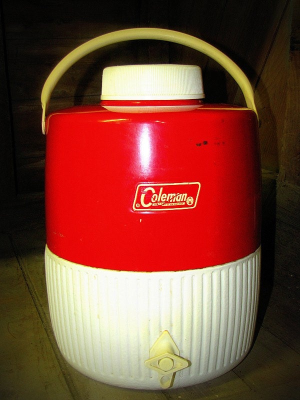 Vintage Coleman Cooler and Drink Dispenser by naturallycre8tive