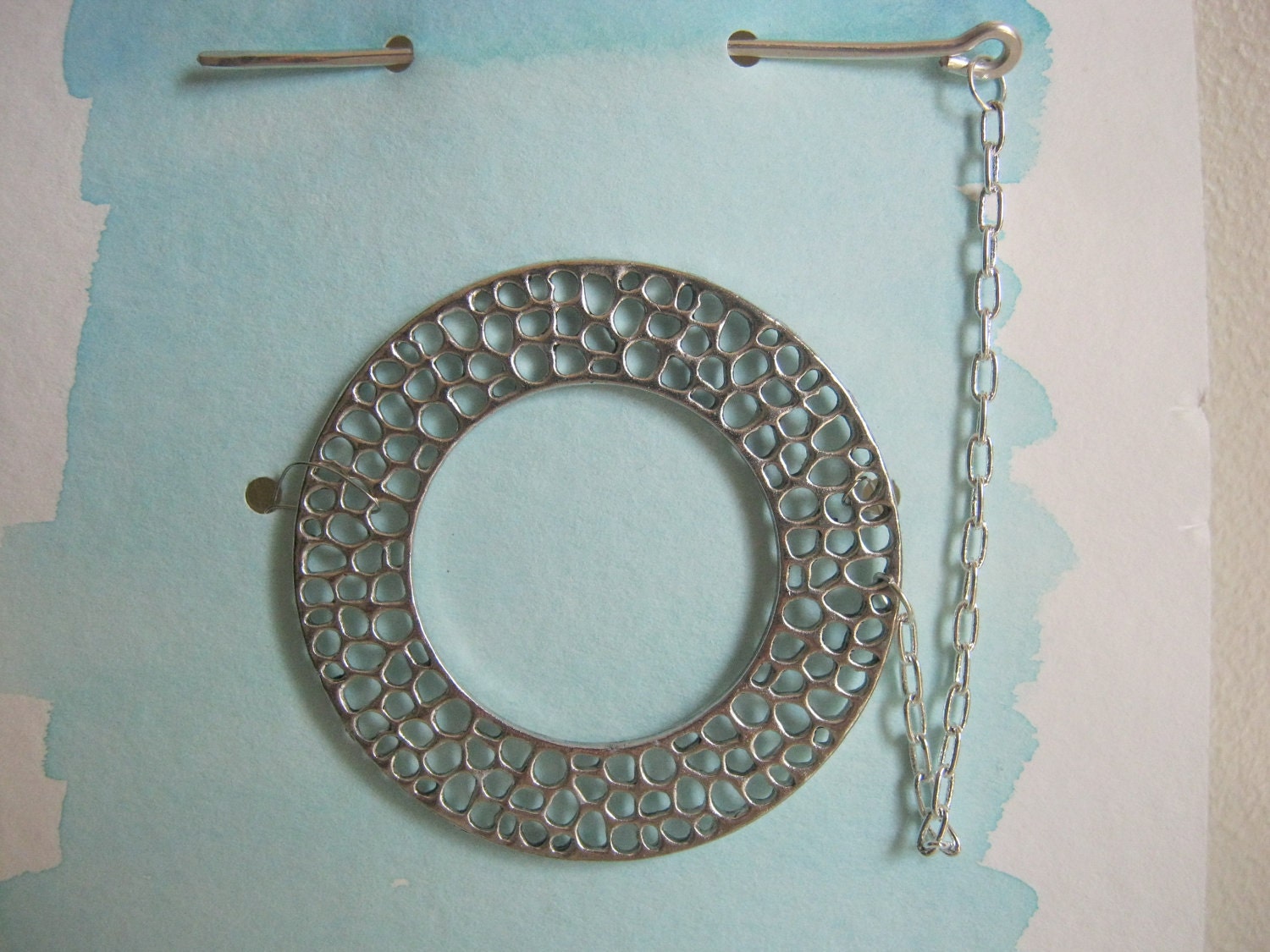 Silver Shawl Pin or Sweater Closure