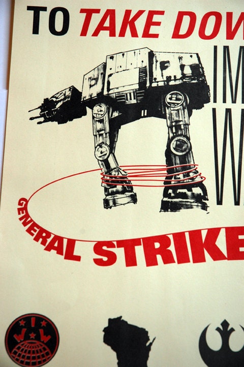 Poster: General Strike - Offset printed