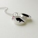 Two Sterling Pendant Necklace with Custom Silhouettes and Birthstones for Mother or Grandmother