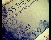 Gift Certificate Wedding Gift