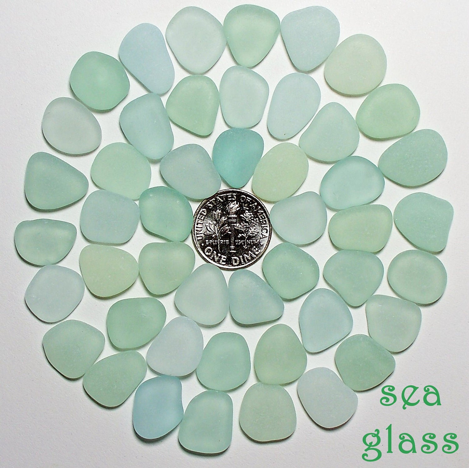 Ocean Colors Aqua Sea Foam Pastel Pendants Genuine Beach Sea Glass Lot (Q4) Free Shipping in US