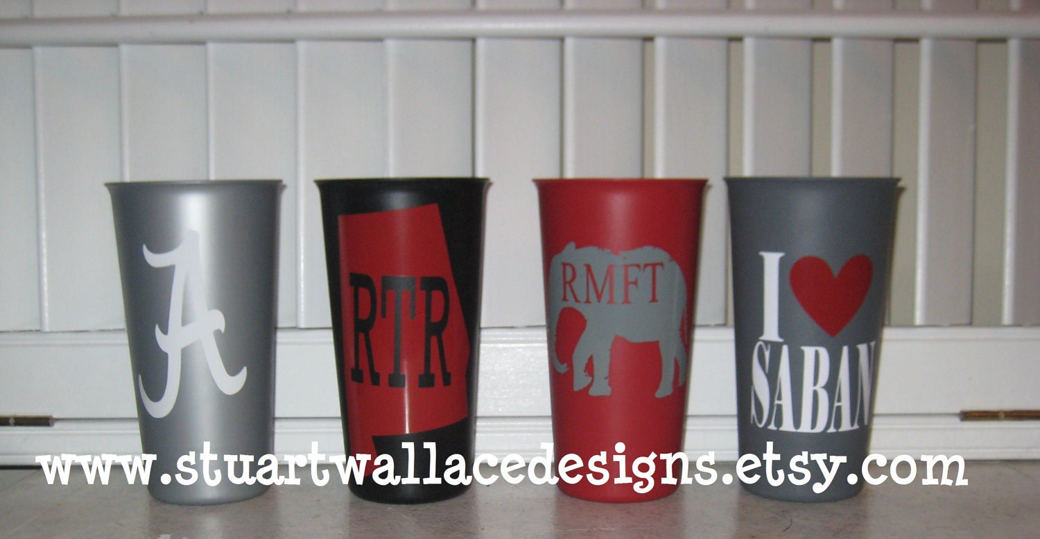 ALABAMA GAME DAY Cups - Set of 4 -