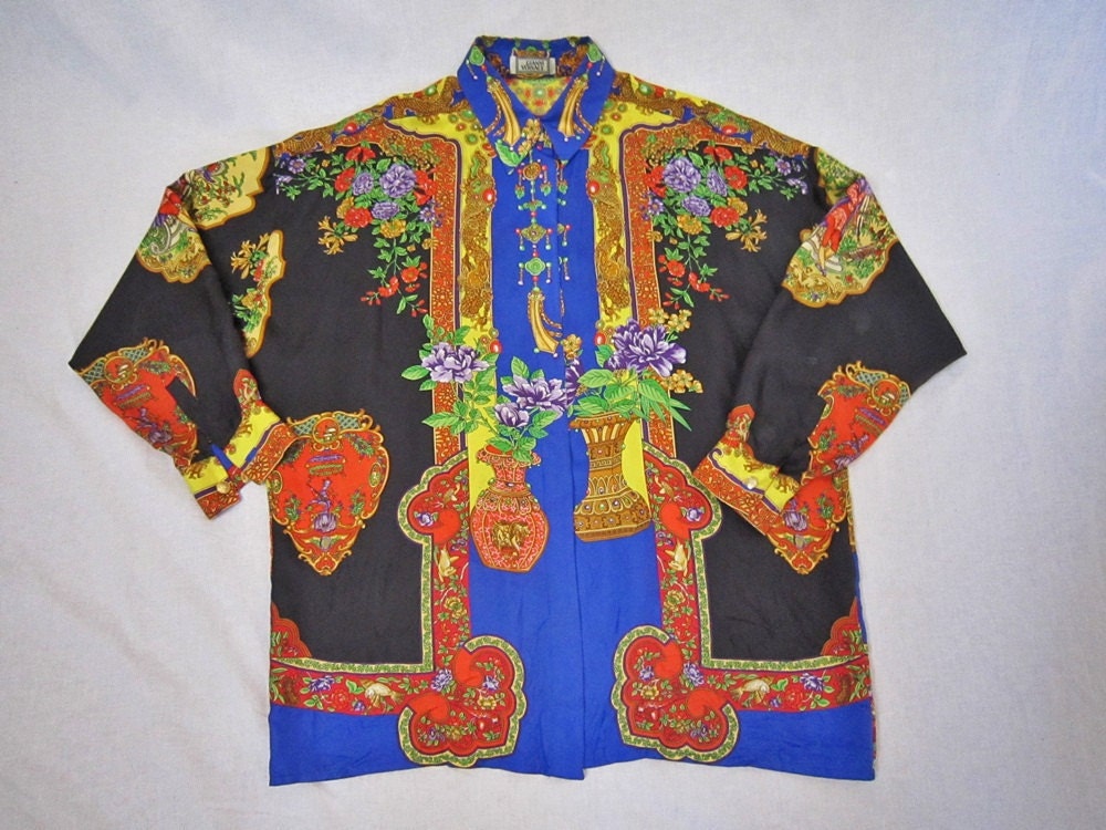 Hold forjasperVintage Versace Mens Shirt Attelier Versace