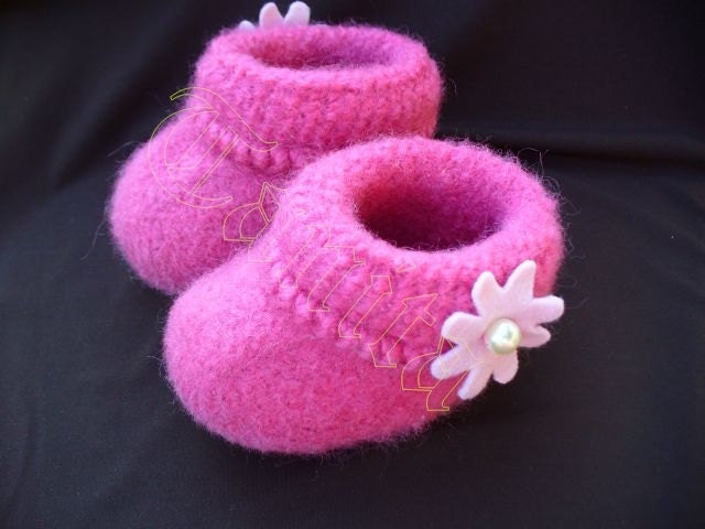 Felted Baby Booties Pattern