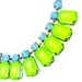 neon jewelry painted rhinestone necklace Candy Collar acid yellow baby blue