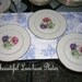 3 Vintage Luncheon Plates FIELD LILY Pattern LAMBERTON China Company China for Lunning Inc. Mint