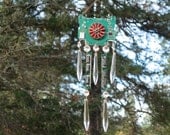 Unique Handmade Sun Catcher  Old Computer parts Recycled Upcycled Home Garden Decor -- Free Priority Shipping Included