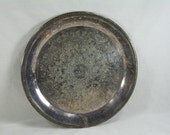 Priority Shipping Included-- Vintage Silver Plate Serving Tray Silverplate Home Decor Cottage Shabby Chic