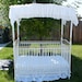 Vintage cast iron canopy crib
