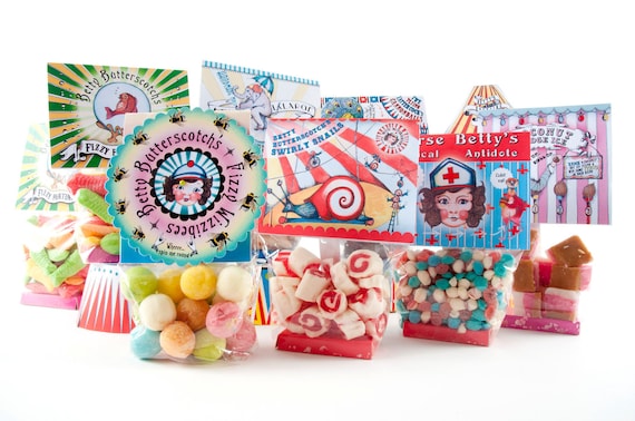 Collection of Four Betty Butterscotch Candy Bags