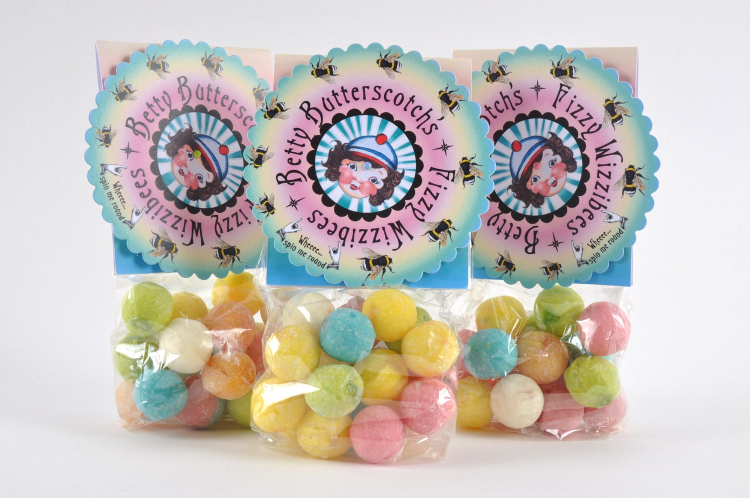 Collection of Four Betty Butterscotch Candy Bags
