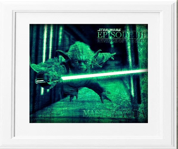 Star wars art print  Master yoda Episode III 8x10