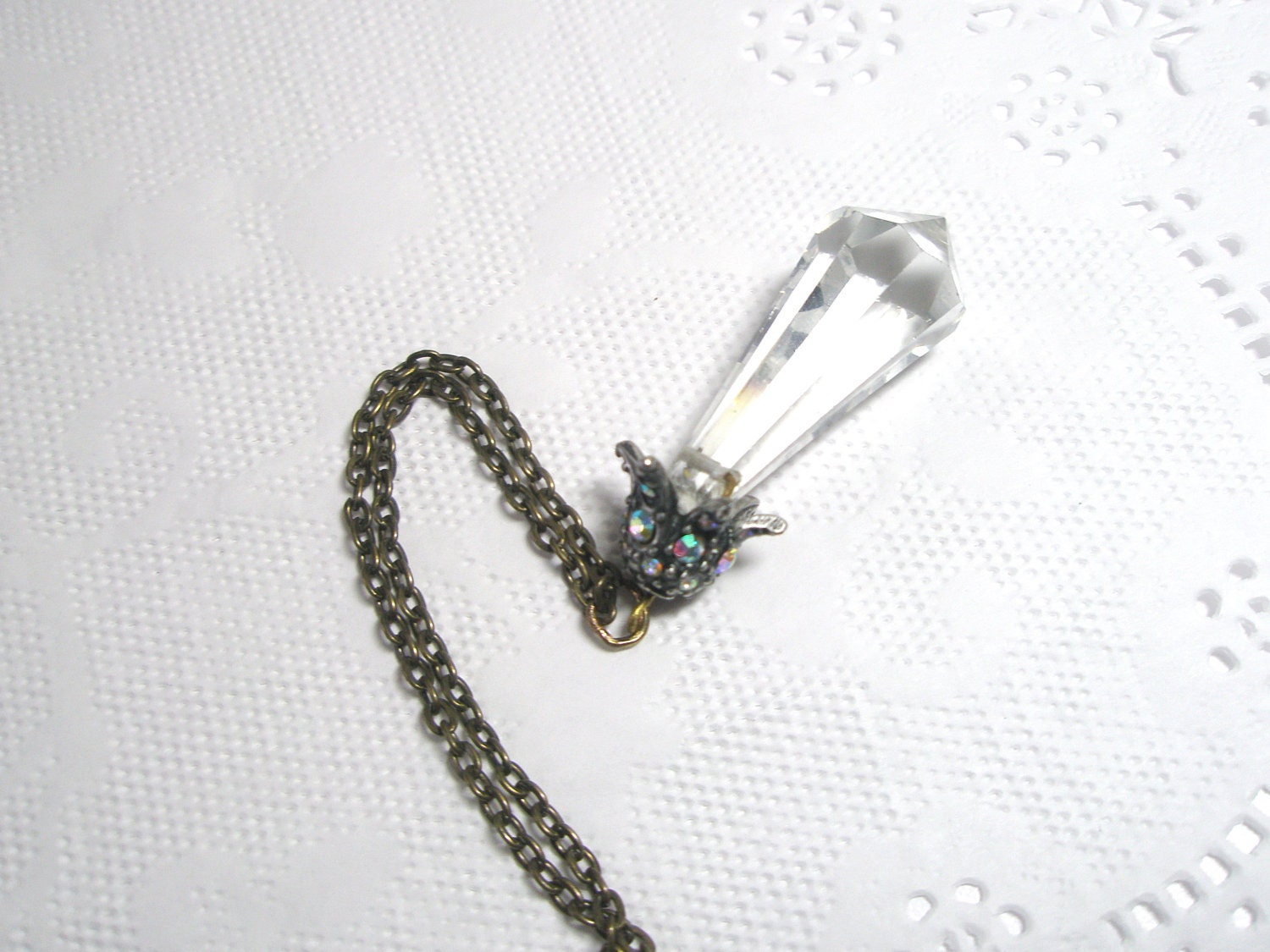 Crystal Prism Suncatcher Car Rear View Mirror Ornament Charm Rainbow Maker Guardian Angel