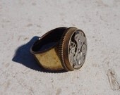 SteamPunk  Distressed Copper Ring Sz. 8 Adjustable