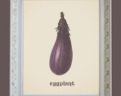 Eggplant Eat Better Feel Better Inspirational Rustic Wall Art Print Poster Home Decor 8x10 Food Vegetables Premium Print