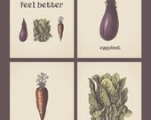 Eat Better Feel Better Collection - ANY 3 PRINTS - Inspirational Rustic Wall Art Print Poster Home Decor 8x10 Vegetables